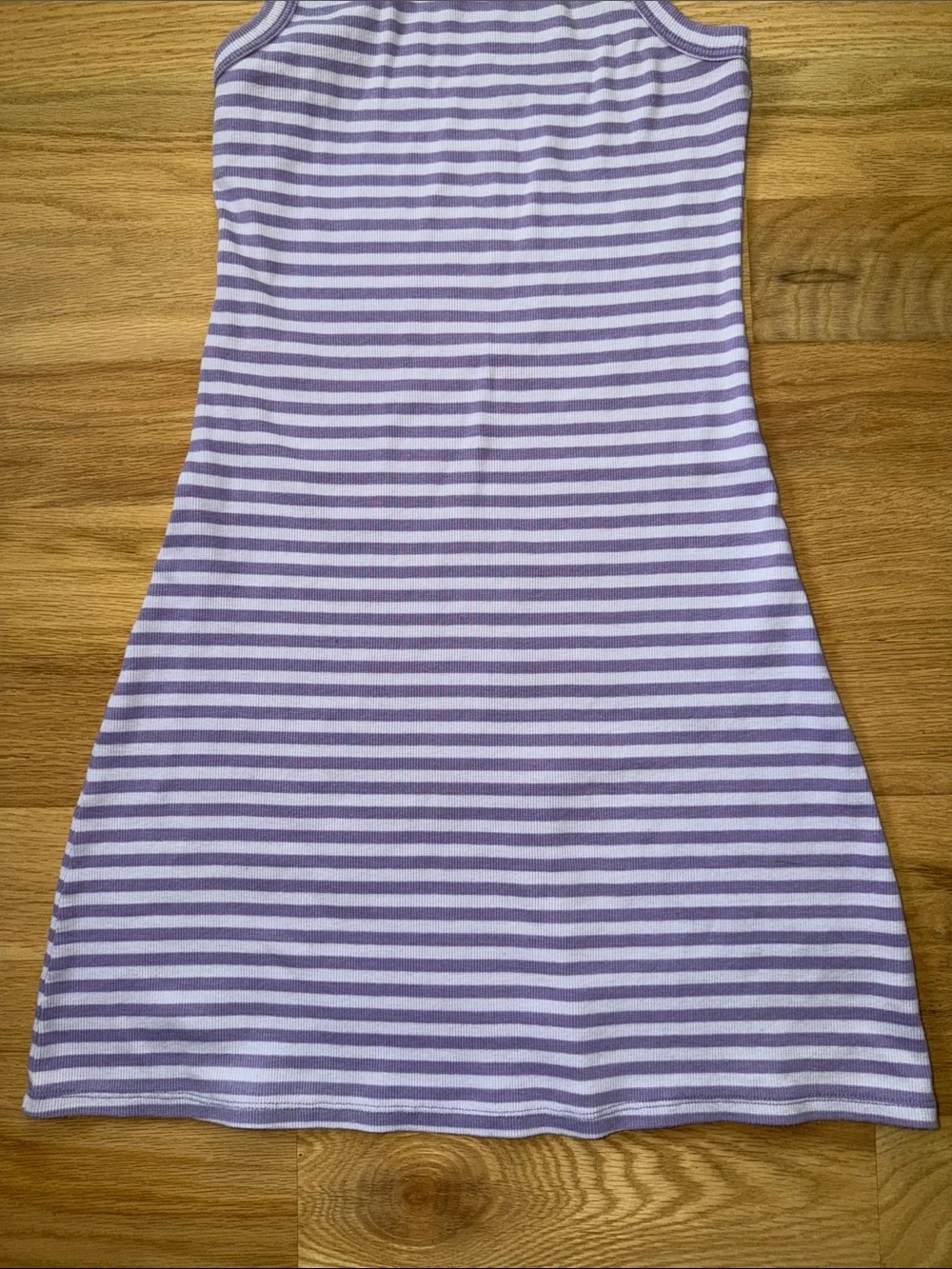 Nordstrom Girls Lavender and White Striped Tank Dress Childs Large (10/12)